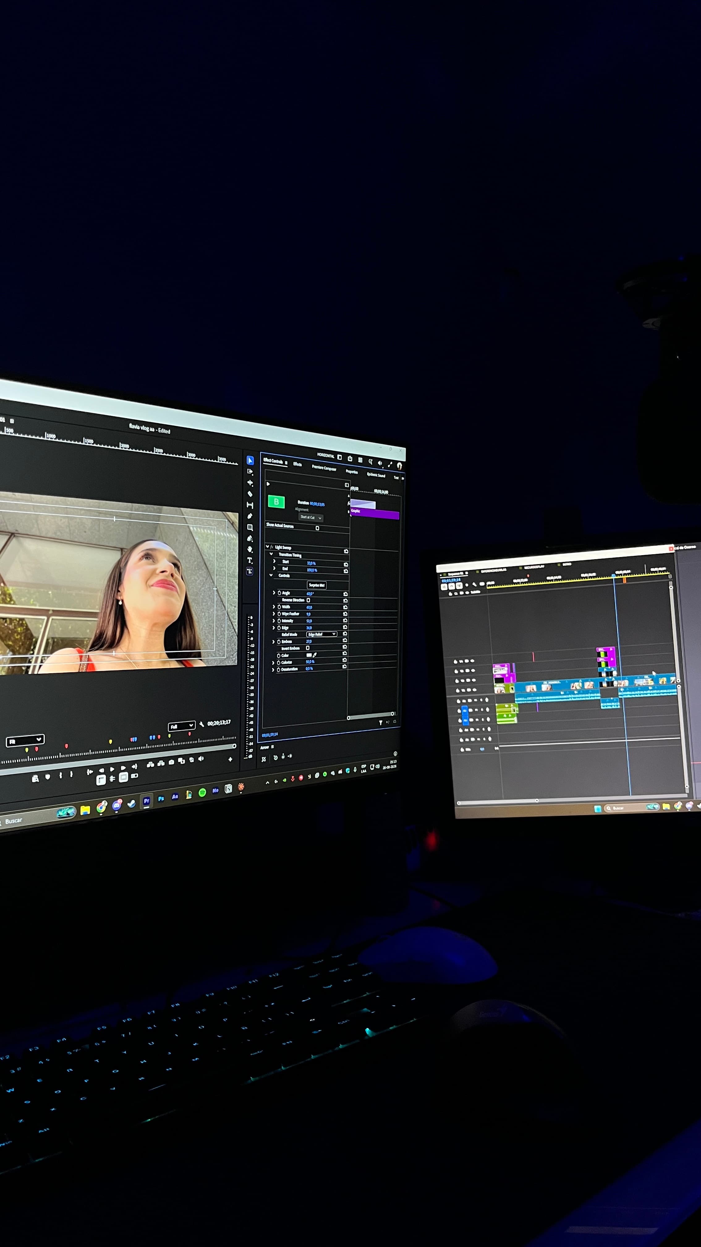 Editando un vlog de YouTube para Flavia Martin